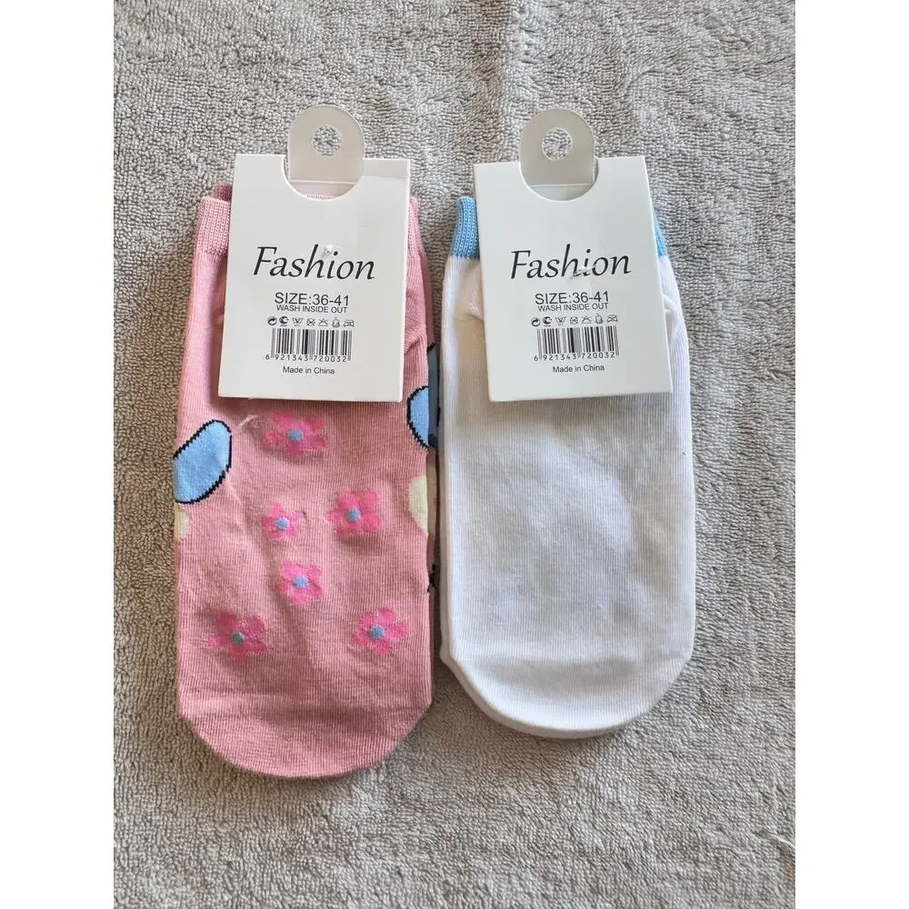 Set of 2 pair of ankle socks of Stitch one size fit shoe size 5-10